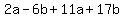2a-6b%2B11a%2B17b