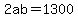 2ab=1300