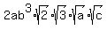 2ab%5E3%2Asqrt%282%29%2Asqrt%283%29%2Asqrt%28a%29%2Asqrt%28c%29