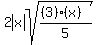 2abs%28x%29sqrt%28%28%283%29%28x%29%29%2F5%29