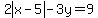 2abs%28x-5%29-3y=9