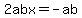 2abx+=+-ab