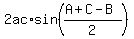 2ac%2Asin%28%28A%2BC-B%29%2F2%29