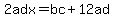 2adx=bc%2B12ad