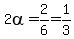 2alpha=+2%2F6=1%2F3