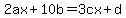 2ax%2B10b=3cx%2Bd