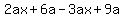 2ax%2B6a-3ax%2B9a