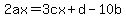 2ax=3cx%2Bd-10b