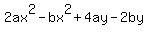 2ax%5E2-bx%5E2%2B4ay-2by