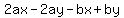 2ax-2ay-bx%2Bby