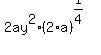 2ay%5E2+%2A+%282%2Aa%29%5E%281%2F4%29