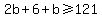 2b%2B6%2Bb%3E=121