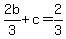 2b%2F3+%2B+c+=+2%2F3