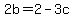 2b+=+2-3c