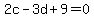 2c-3d%2B9=0