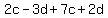 2c-3d+%2B+7c+%2B+2d