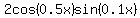2cos%280.5x%29sin%280.1x%29