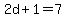 2d%2B1+=+7