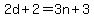 2d%2B2=3n%2B3