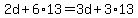 2d%2B6%2A13=3d%2B3%2A13