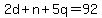 2d%2Bn%2B5q=92