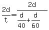 2d%2Ft+=+2d%2F%28d%2F40+%2B+d%2F60%29