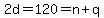 2d=120=n%2Bq