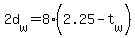 2d%5Bw%5D+=+8%2A%282.25+-+t%5Bw%5D%29