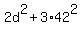 2d%5E2+%2B+3%2A42%5E2