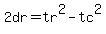 2dr=tr%5E2-tc%5E2