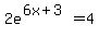 2e%5E%286x%2B3%29+=+4