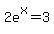 2e%5Ex+=+3