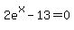 2e%5Ex-13+=+0