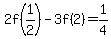 2f%281%2F2%29+-+3f%282%29+=+1%2F4