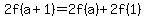 2f%28a%2B1%29=2f%28a%29%2B2f%281%29