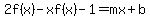 2f%28x%29-xf%28x%29-1=mx%2Bb