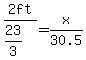 2ft%2F%2823%2F3%29+=+x%2F30.5