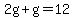 2g%2Bg=12