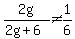 2g%2F%282g%2B6%29%3C%3E1%2F6