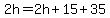 2h=2h%2B15%2B35