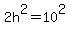 2h%5E2=10%5E2