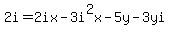2i+=+2ix-3i%5E2x-5y-3yi
