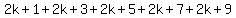 2k%2B1%2B2k%2B3%2B2k%2B5%2B2k%2B7%2B2k%2B9
