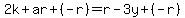 2k%2Bar%2B%28-r%29=r-3y%2B%28-r%29