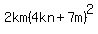 2km%284kn%2B7m%29%5E2