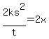 2ks%5E2%2Ft+=+2x