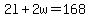 2l%2B2w=168