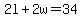 2l%2B2w=34