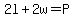 2l%2B2w=P
