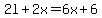 2l%2B2x=6x%2B6